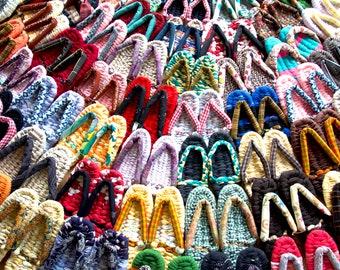 Handgemaakte Nuno Zori-pantoffels: teenslippers van Japanse kimonostof