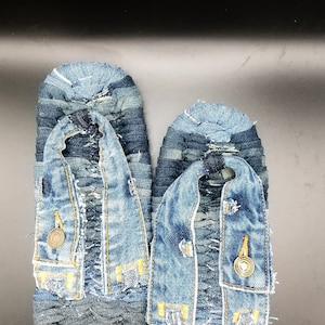 Denim, Slippers women, Flip Flops, 26cm, Nuno Zori, Handmade, Japanese Footwear, Jeans, Vintage fabric, barefoot sandals, inner shoes -239