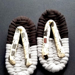 Kids Slippers, 15.5cm Flip Flops, Nuno Zori, Handmade, Japanese Footwear, Kimono, Vintage fabric, barefoot sandals, inner shoes-41