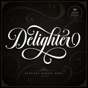 Elegant Script Font, Luxury Calligraphy Typeface, Wedding Logo Font & Signature Typography