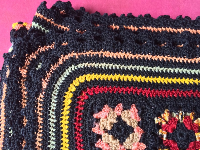 Antique Granny Square Afghan