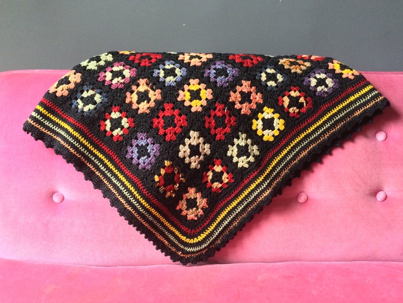 Antique Granny Square Afghan