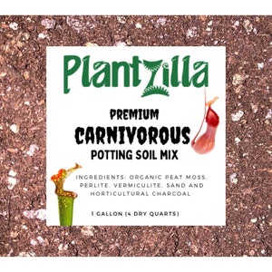 Organic Carnivorous Plant Soil Mix - 1 Gallon (4 Dry Quarts) - Great for Venus Fly Traps, Pitcher Plants and Sundews