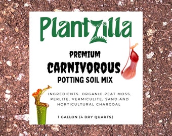 Organic Carnivorous Plant Soil Mix - 1 Gallon (4 Dry Quarts) - Great for Venus Fly Traps, Pitcher Plants and Sundews