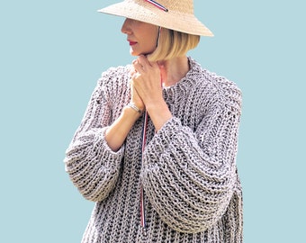 Loopy Mango Brioche Sweater PATTERN- Summer Yarn