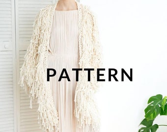 Loopy Mango Fringe Jacket - PATTERN - Big Cotton