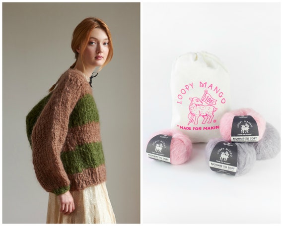 loopy mango mohair