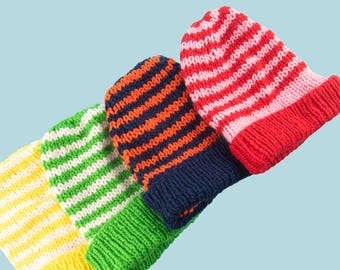 Gorro listrado Loopy Mango - PADRÃO - Dream (Merino Worsted)