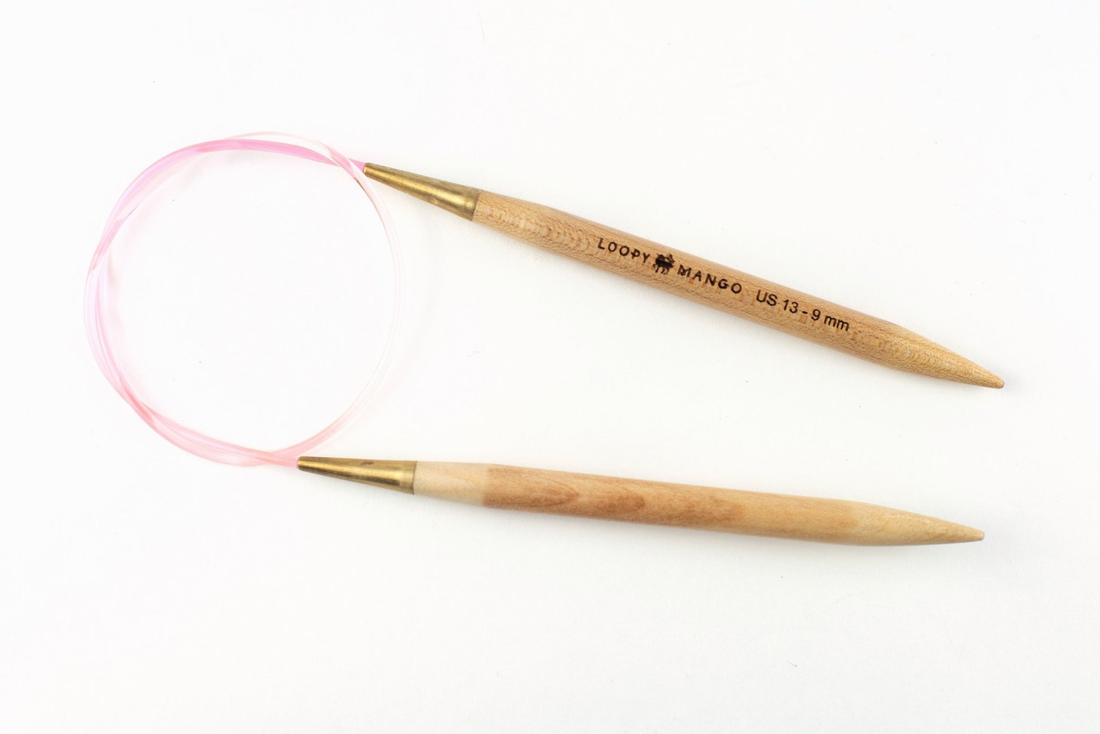 Maple Wood & Brass Circular Knitting Needles US13 9 Mm Etsy