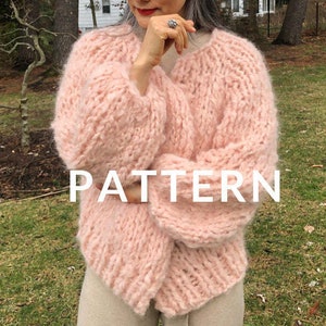 Loopy Mango Fluffy Cardigan PATTERN - Fluffy Alpaca