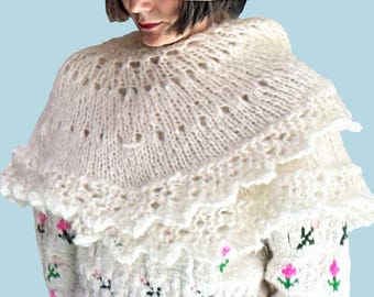 Xale de renda Loopy Mango Mohair - PADRÃO - Mohair So Soft