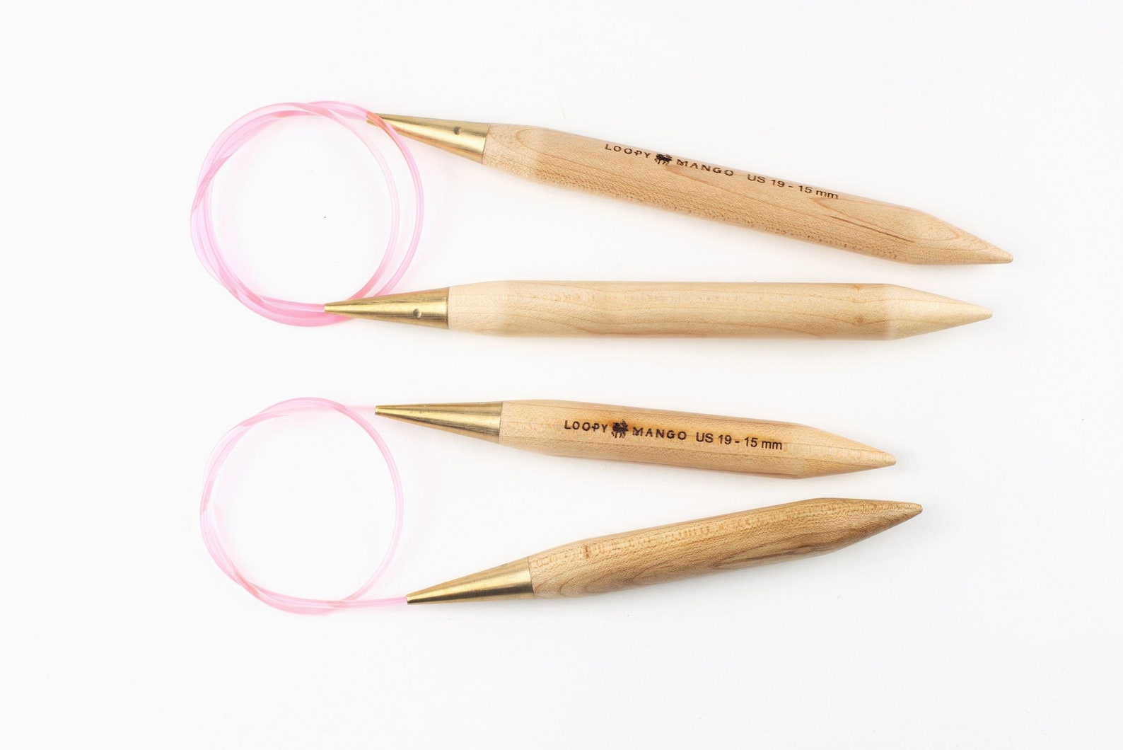 Maple Wood & Brass Circular Knitting Needles US19 15 Mm Etsy