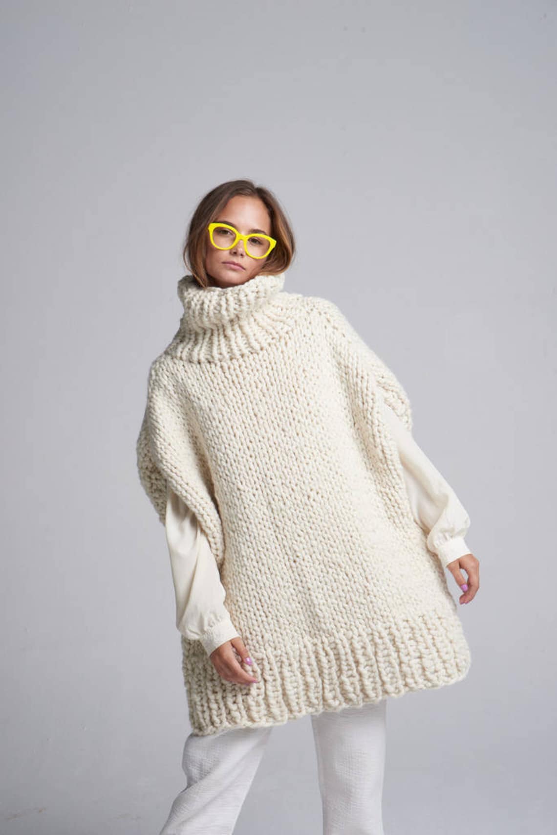 Poncho from Loopy Mango - Intermediate Knit Kit | knitwear trends winter 2020