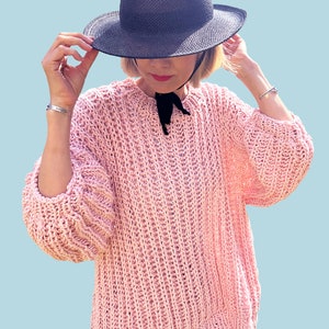 Loopy Mango Brioche Sweater PATTERN Summer Yarn image 8