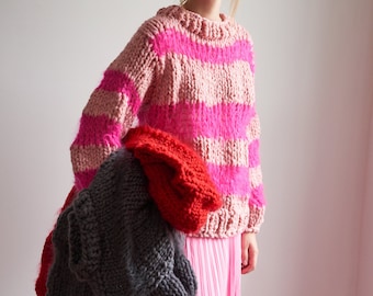 Loopy Mango Meri-mohair Sweater PATTERN - Merino No. 5 AND Mohair