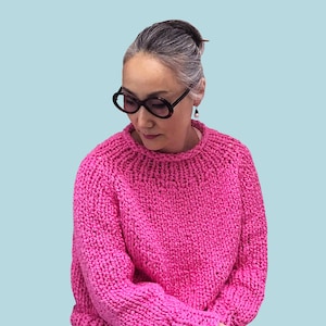 Loopy Mango Top-Down Sweater PATTERN - Big Cotton