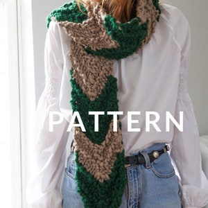 Loopy Mango One Way or the Other Chevron Scarf PATTERN - Merino No. 5