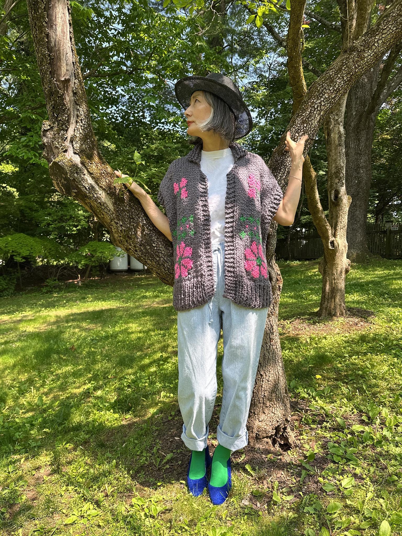 Patrón de chaqueta con flores de mango Loopy Big Cotton