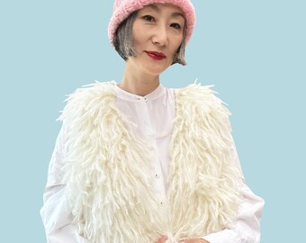 Colete Loopy Mango Swan - PADRÃO - Mohair So Soft