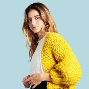 Patrón del cárdigan supercorto Loopy Mango: Merino n.° 5