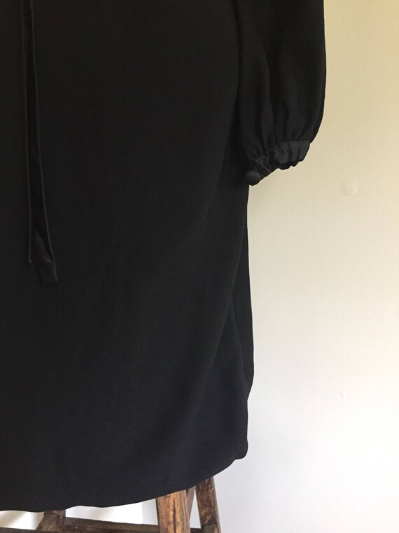 SALE 30% OFF Elegant Long Sleeve Black Crepe Bubb… - image 8