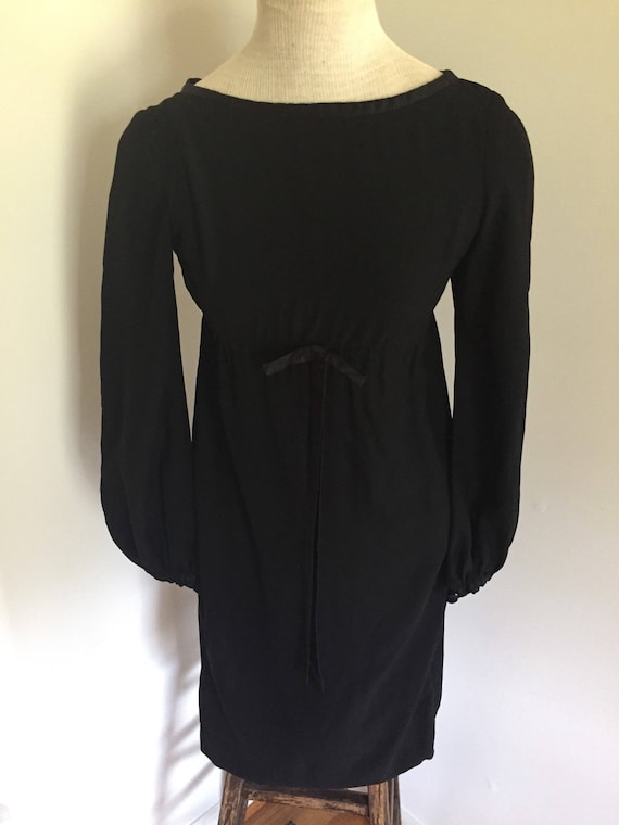 knee length dresses for ladies Bryanna Long Sleeve Mini Dress Black | White | Black | White | Womens main image 1