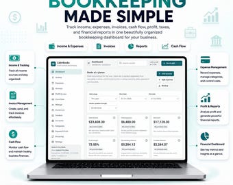 Finansspårning för småföretag | Webbapp för bokföring | Inkomst- och utgiftsöversikt | Faktura- och kassaflödeshanterare | HTML-app