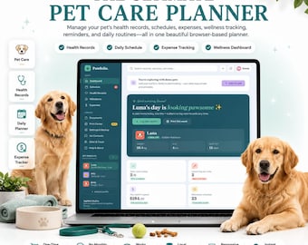Webbapp för hundhälsospårning | Planerare för husdjursvård | Organiserare för husdjursjournaler | Husdjursplanerare | Instrumentpanel för hund- och katthälsovård | Webbläsarbaserad app