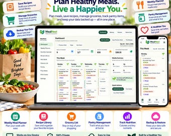 Matplanerare | Veckovis matplanerare | Receptorganisatör | Inköpslista | Skafferiuppföljare | Menyorganisatör | HTML-webbapp | Direktnedladdning