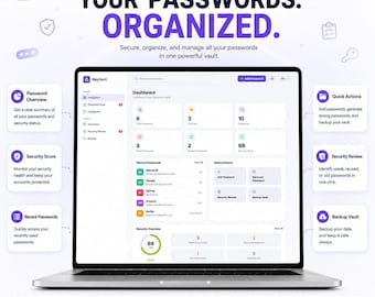 Aplicación web de gestión de contraseñas / Bóveda segura de contraseñas en HTML / Organizador de contraseñas basado en navegador / Gestor de contraseñas digital sin conexión