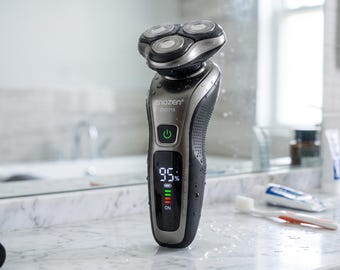 Znozen Wiederaufladbarer Elektrorasierer für Herren, wasserdichter Nass-/Trockenrasierer (ZN3015)