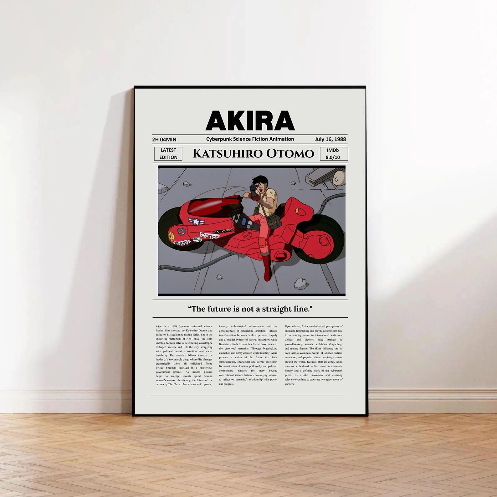 Akira 1988 Poster - Etsy