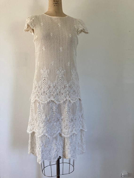Vintage 30s-inspired cotton lace dress