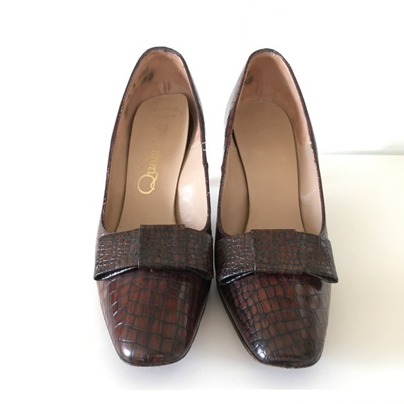 1960s QualiCraft calfskin ‘alligator’ pumps