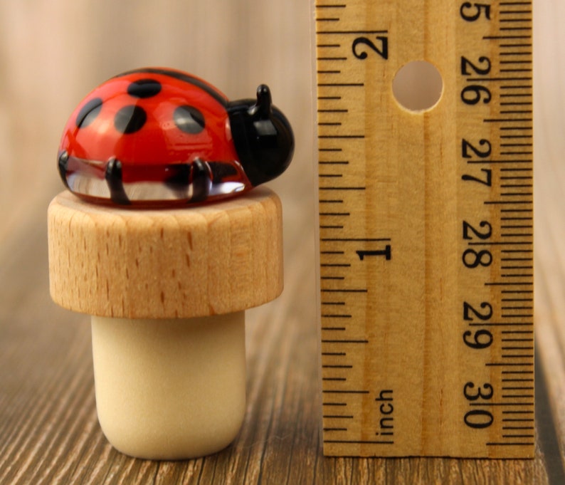 Blown Glass Ladybug Wine Stopper, Ladybug Bottle Cork, Bottle Stop, Bottle Saver, Wine Lover Gift, Ladybug Gift, Wine Gift, Ladybird Gift image 9