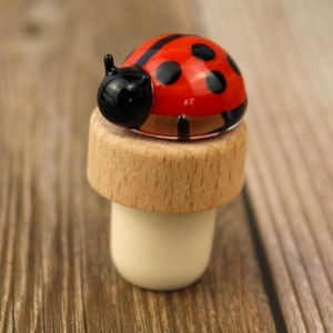 Blown Glass Ladybug Wine Stopper, Ladybug Bottle Cork, Bottle Stop, Bottle Saver, Wine Lover Gift, Ladybug Gift, Wine Gift, Ladybird Gift image 5