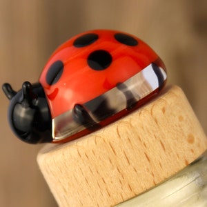 Blown Glass Ladybug Wine Stopper, Ladybug Bottle Cork, Bottle Stop, Bottle Saver, Wine Lover Gift, Ladybug Gift, Wine Gift, Ladybird Gift image 3