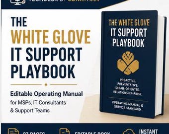 White Glove IT Support Playbook | Editable MSP SOP and Operating Manual