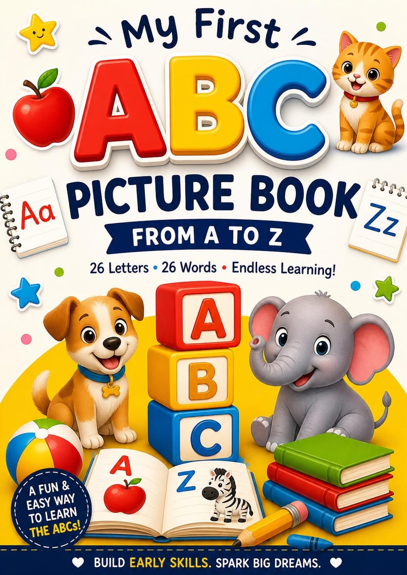 Alphabet Tracing Workbook Printable PDF, A-Z Letter Practice, Uppercase ...