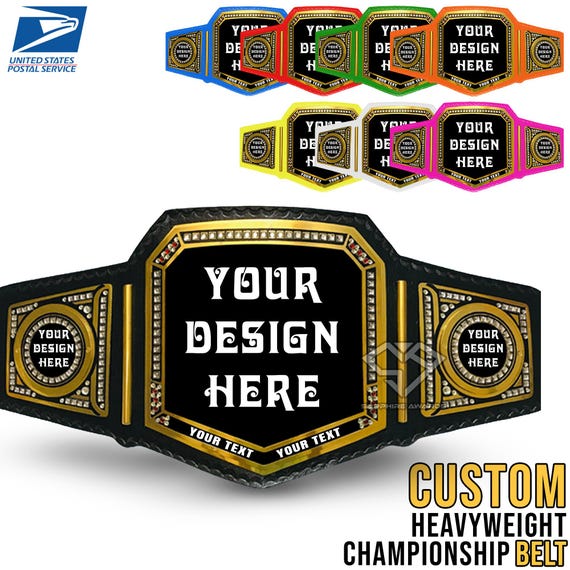 Custom Championship Belt – Personalized Wrestling Title Belt, Custom Logo & Name, Fantasy Football Trophy, Corporate Award