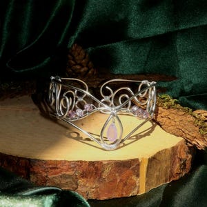 Arm Cuff "Il lago dei cigni", bracciale per braccio regolabile in alluminio