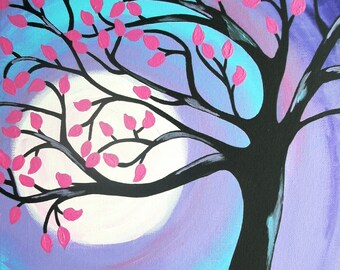 Pink and Purple Tree, 8x10 Inch Print, Nature Wall Home Decor, Tree Gift Idea