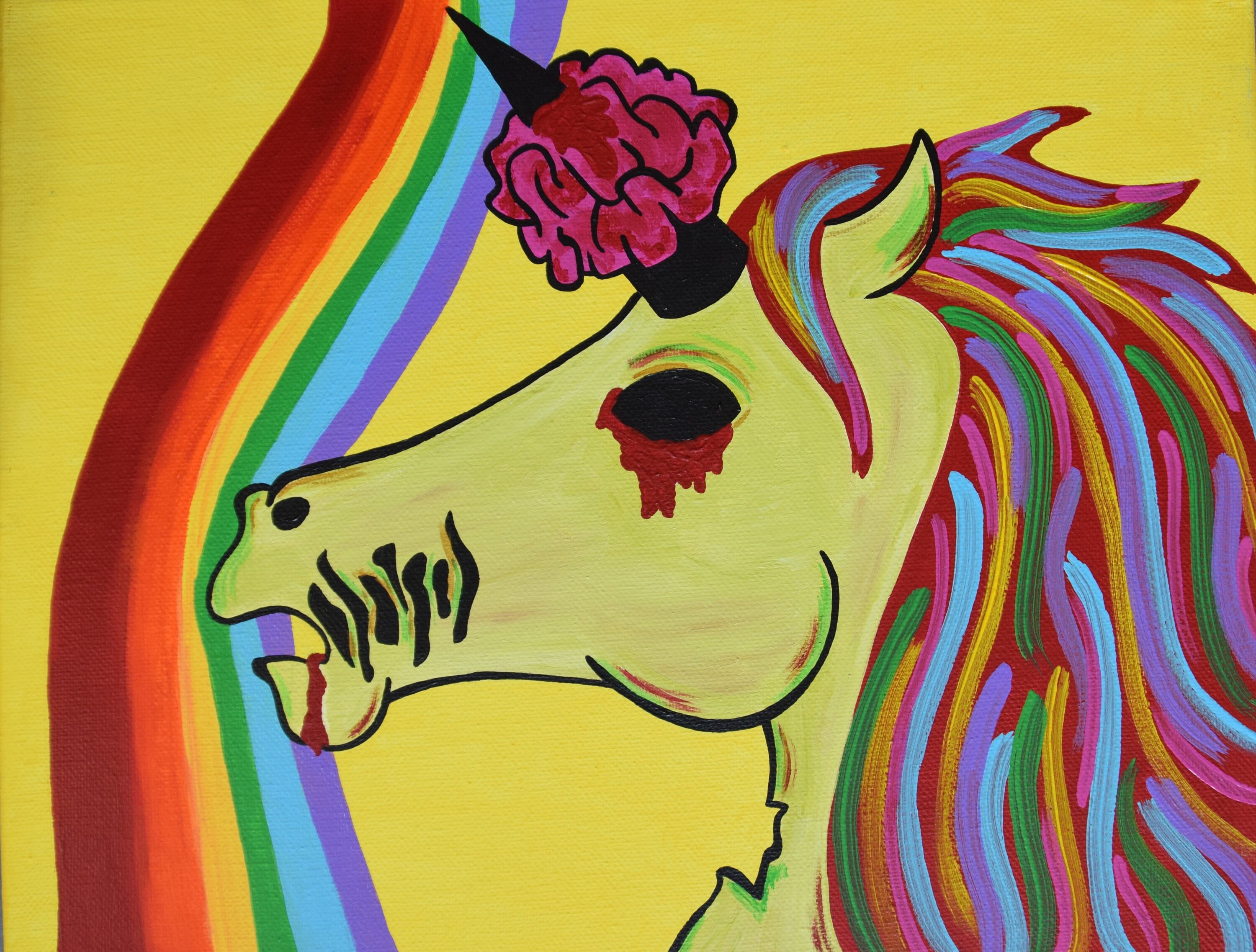 Zombie Unicorn Drawing