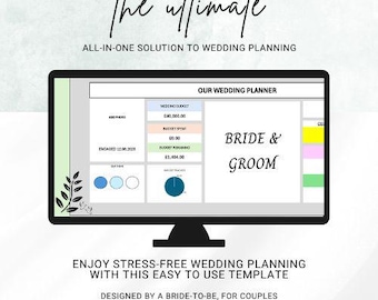 Wedding Planner Spreadsheet Budget Tracker Guest List Seating Plan RSVP Itinerary Excel