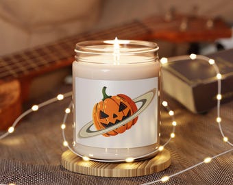 Saturn Jack O Lantern Candle | Spooky Space Candle