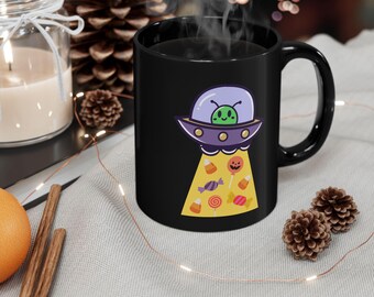 Alien UFO Halloween Mug | Trick or Treat Coffee Cup