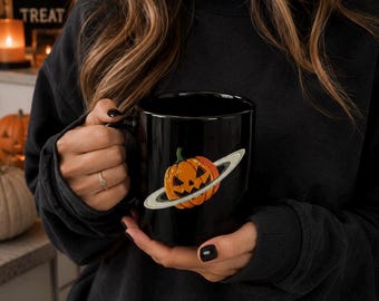 Halloween Pumpkin Mug | Spooky Space Coffee Cup