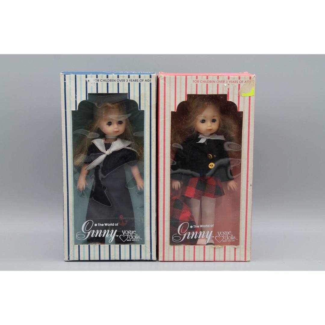 Vintage Vogue Ginny Dolls Lot of 2 New in Box Sailor Plaid World of ...