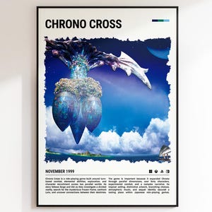 Pôster de Chrono Cross (1999), Decoração para Quarto Gamer, Impressão de Videogame, Presente para Gamers, Arte Digital com ou sem Moldura