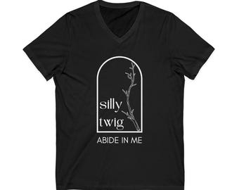 Abide In Me T-shirt met korte mouwen en V-hals